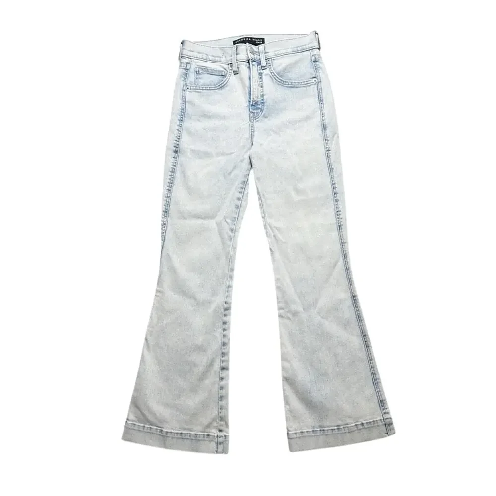 Veronica Beard Carson Light Blue Ankle Flare Jeans 28 - Picture 2 of 11